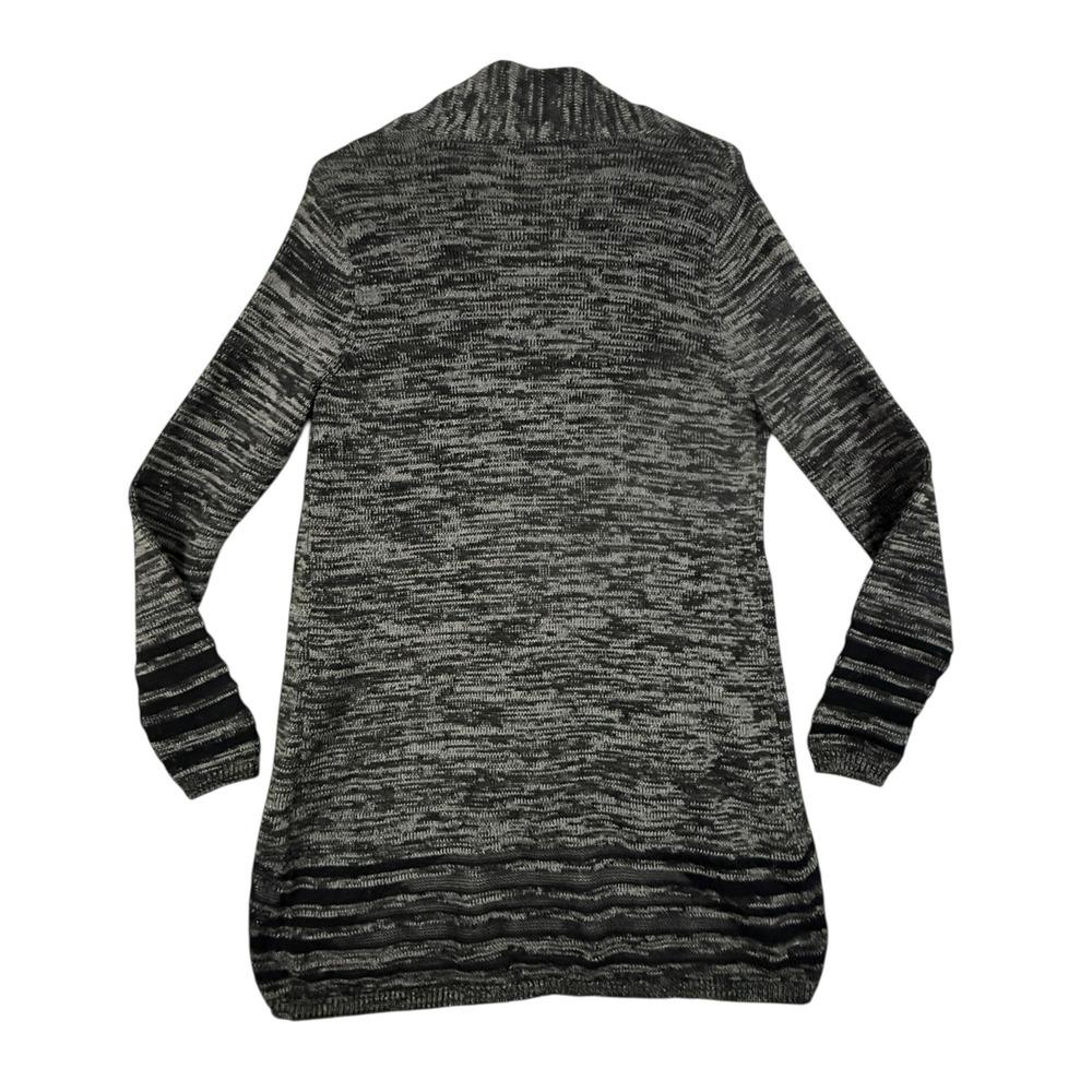 Eileen Fisher Sweater Womens XS Organic Cotton Open Front Cardigan Sweater Black - Picture 2 of 8